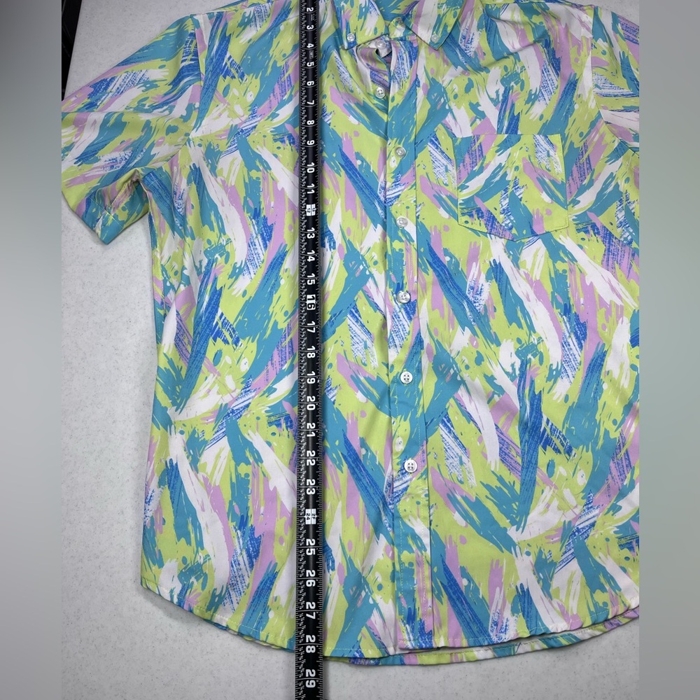 Cabana Men’s Summer Short Sleeve Casual Button Down Shirt. Medium. - Picture 5 of 7